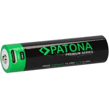 PATONA Premium 18650 Zelle Li-Ion Akku + USB-C Input 3,7V 3300mAh