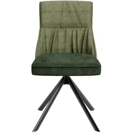 byLIVING Esszimmerstuhl CALIFORNIA, 2er Set, Webstoff grün Gestell schwarz