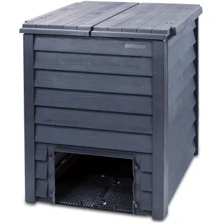 GARANTIA Thermo-Wood Komposter 400 Liter inkl. Bodengitter anthrazit-braun