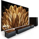 ULTIMEA Dolby Atmos 5.1 Soundbar mit Subwoofer, 3D Surround Sound TV Lautsprecher für Heimkino mit einstellbarem Bass, Poseidon D60 - Schwarz