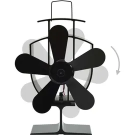 vidaXL Kaminventilator mit 5 Blättern 8 x 22,5 cm schwarz