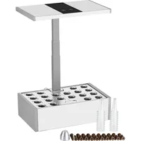Wiltec Indoor Gartensystem weiß, Smart Garden höhenverstellbar, Hydroponisches Anzuchtsystem