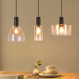 GBLY Pendellampe 3-flg. 25 cm Glas/Metall