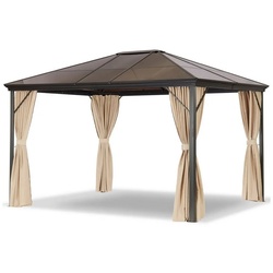 Leco Pavillon Metall-Profipavillon 300 x 365 cm braun