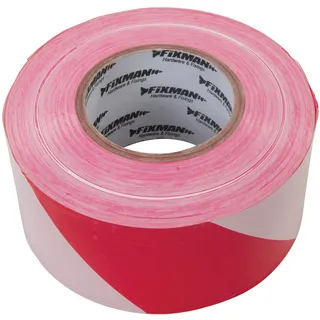Silverline FIXMAN 194216 Absperrband 70 mm x 500 m, rot-weiß