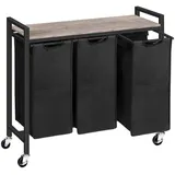 luxuskollektion Wäschewagen mit 3 Fächern und Ablage, 3 x 39,8