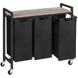 luxuskollektion Wäschewagen mit 3 Fächern und Ablage, 3 x 39,8