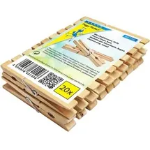 Peggy-Perfect Wäscheklammern 60150, aus Holz, braun, 20 Stück
