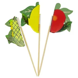 MONOUSO - Deko-Picker Frucht 10 cm (100 Stück)