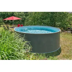 MyPOOL Poolset Premium Rund 1,20m Anthrazit Ø 3,50 x 1,20 m (Gr. 2)