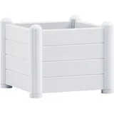 furnicato Hochbeet Elegantes Pflanzkübel 43 x 43 x 35 cm Weiß