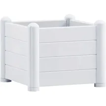 furnicato Hochbeet Elegantes Pflanzkübel 43 x 43 x 35 cm Weiß