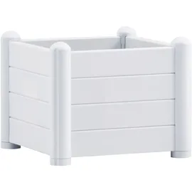 furnicato Hochbeet Elegantes Pflanzkübel 43 x 43 x 35 cm Weiß