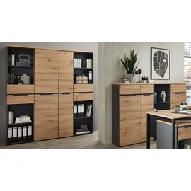 Die Möbelfundgrube MEMPHIS Aktenschrank 75 x 38 x 197 cm braun/grau