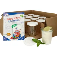 Mambocat 12er Set Weckgläser mit Frischhaltedeckel 160 ml I