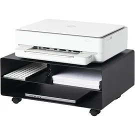 Yamazaki Druckerstation Drucker-Regal Druckertrolley Rollen 48x19x37cm schwarz