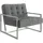 s-style möbel Loungesessel Tampa Samtstoff 84 x 81 x 89 cm Grau/Silber