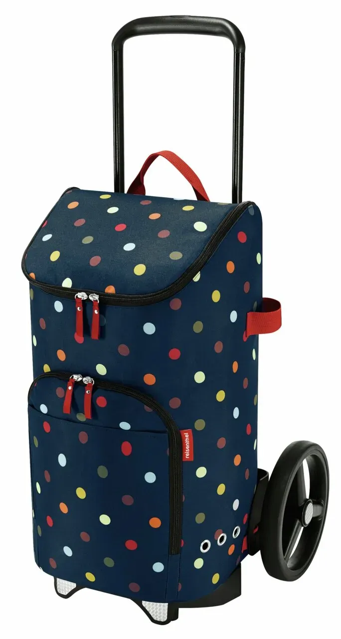 Reisenthel Citycruiser Bag+Rack DOTS DARK BLUE - B/H/T ca. 47.50x105.50x39.00