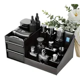 Make-up-Organizer für Schminktisch, Schmuck-Kosmetikkoffer, Schreibtisch-Kosmetikaufbewahrung, für Hautpflegebedarf, Parfüm, Damen, Schlafzimmer, Badezimmer, Schreibtisch, Arbeitsplatte, Kommode