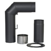 Testrut Winkelrohrset Senotherm Ø150mm schwarz,ohne Verlängerungsrohr