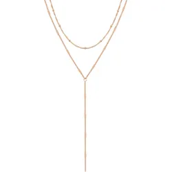 Hey Happiness Layering Y-Kette Edelstahl Rosegold Damen 