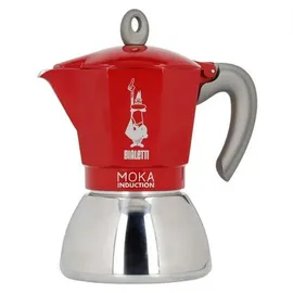 Bialetti Moka Induction 6 Tassen rot/silber