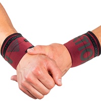 GORNATION Handgelenk-Bandagen - Performance Wrist Wraps für Fitness, Gym, Calisthenics & Kraftsport - 1 Paar Wickel-Bandagen (Weinrot)