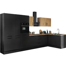 BASIC by Balculina Winkelküche Turin L-Form 370 cm schwarz
