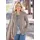 GOLDNER Elegante Grobstrickjacke taupe/melange 54