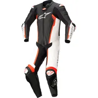 Alpinestars Missile V2 Lederkombi - Schwarz/Weiß/Neon-Rot / 60