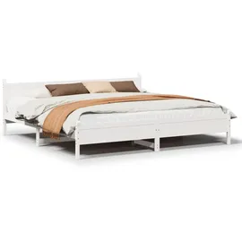 vidaXL Massivholzbett 180 x 200 cm Weiss