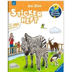 RAVENSBURGER 32943 Wieso? Weshalb? Warum? Stickerheft: Im Zoo