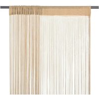 vidaXL Fadenvorhänge 2 Stk. 100 x 250 cm Beige