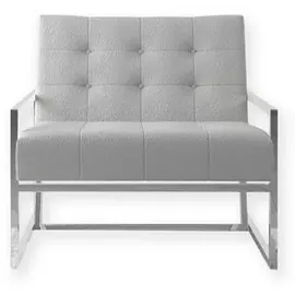 s-style möbel Loungesessel Grau, Silber, Textil, Echtholz,Buche, Birke, 1-Sitzer, Füllung: Polyetherschaumkern, 84x81x89 cm, Blauer Engel, FSC Mix, Oeko-Tex®, Hergestellt in Europa, Wohnzimmer, Sessel, Polstersessel
