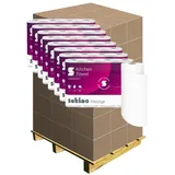 Wepa Satino Prestige 3-lagig weiß 26x22 cm Küchenrollen PAL Palette mit 21 x 32 Rollen, Premiumqualität, Zellstoff