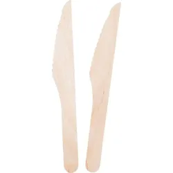 60 Holz-Messer Birke be green Eco Einweg