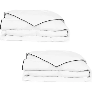 Möbel Winter-Daunendecke 2 Stk. 150x200 cm - Bettdecken 132888 - Weiß