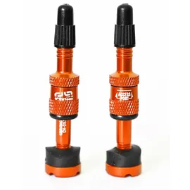 e*thirteen Quick Fill Tubeless Presta Ventile 23-30mm - 2 Stück Orange