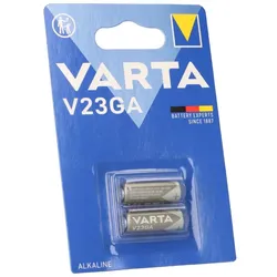 Varta Batterien V23GA 2er Blister, Alkaline Special, 12V, für Fernbedienungen, Alarmanlagen, Garagentoröffner, Kameras, kompakt mit langanhaltender & hoher Leistung