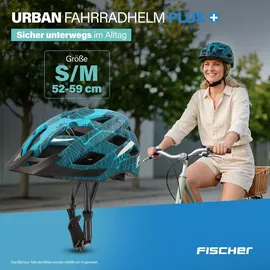 Fischer Fahrradhelm Urban Plus New York S/M türkisblau matt