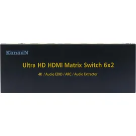 KanaaN 4K HDMI Uhd-Matrix 6x2 Switch