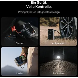 luckfire Kompressor Starthilfe Powerbank 12V