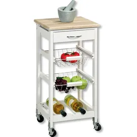 KESPER Küchenwagen Weiß/Eichendekor FSC