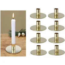 Novaliv Kerzenständer Gold Metall 10x5cm Weihnachten Adventskranz Kerzenhalter Stabkerzen