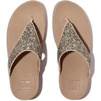 FitFlop Damen Lulu Multi-Tonal Glitter Zehentrenner, Klassischer Beige-Mix, 37