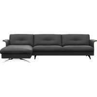 FLEXLUX Ecksofa Glow, super bequem durch hochwertigem Sitzaufbau mit Federkern, L-Form, Modernes skandinavisches Design schwarz