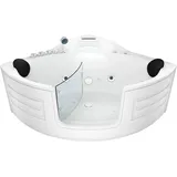 Acquavapore - Whirlpool Pool Badewanne Eckwanne Wanne W70 150x150cm mit Tür Walk-in-Pool passive Schlauch-Reinigung