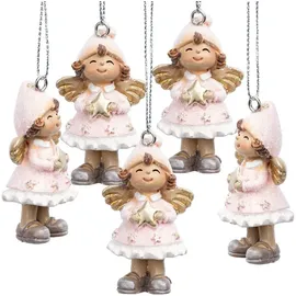 SIKORA Engel 6er Set gold/rosa/weiß