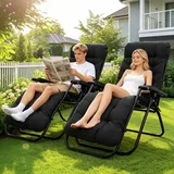 2X Liegenauflage,Gartenliege Auflage,170x53x8cm Polsterauflage für Deckchair Sonnenliege,Balkonliege,Kissen für Liegestuhl,Tragbarel liegen auflagen Gartenliegen,Ersatz-Schaukstuhl Bank und Liegestuhl