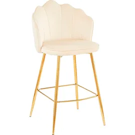 SalesFever Barhocker 2er-Set 52 x 100 x 54 cm Beige/Gold